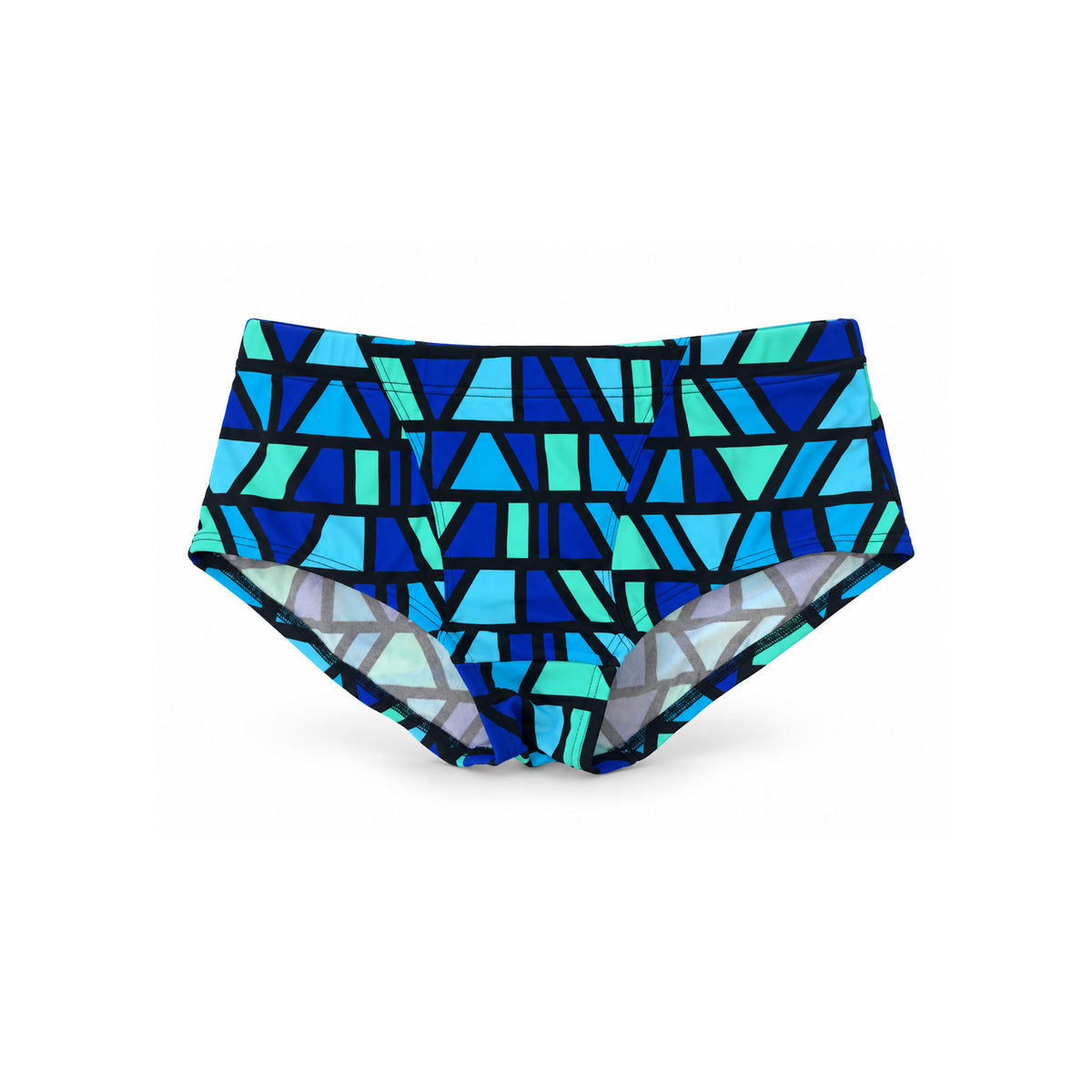 AQUA MOSAIC GEOMETRIC SWIM BRIEF