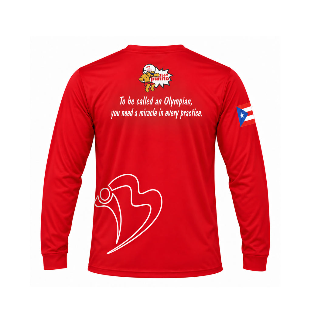 BELIEVE LONG SLEEVE PERFORMANCE SHIRT BACK PUERTO RICO Y EL CARIBE