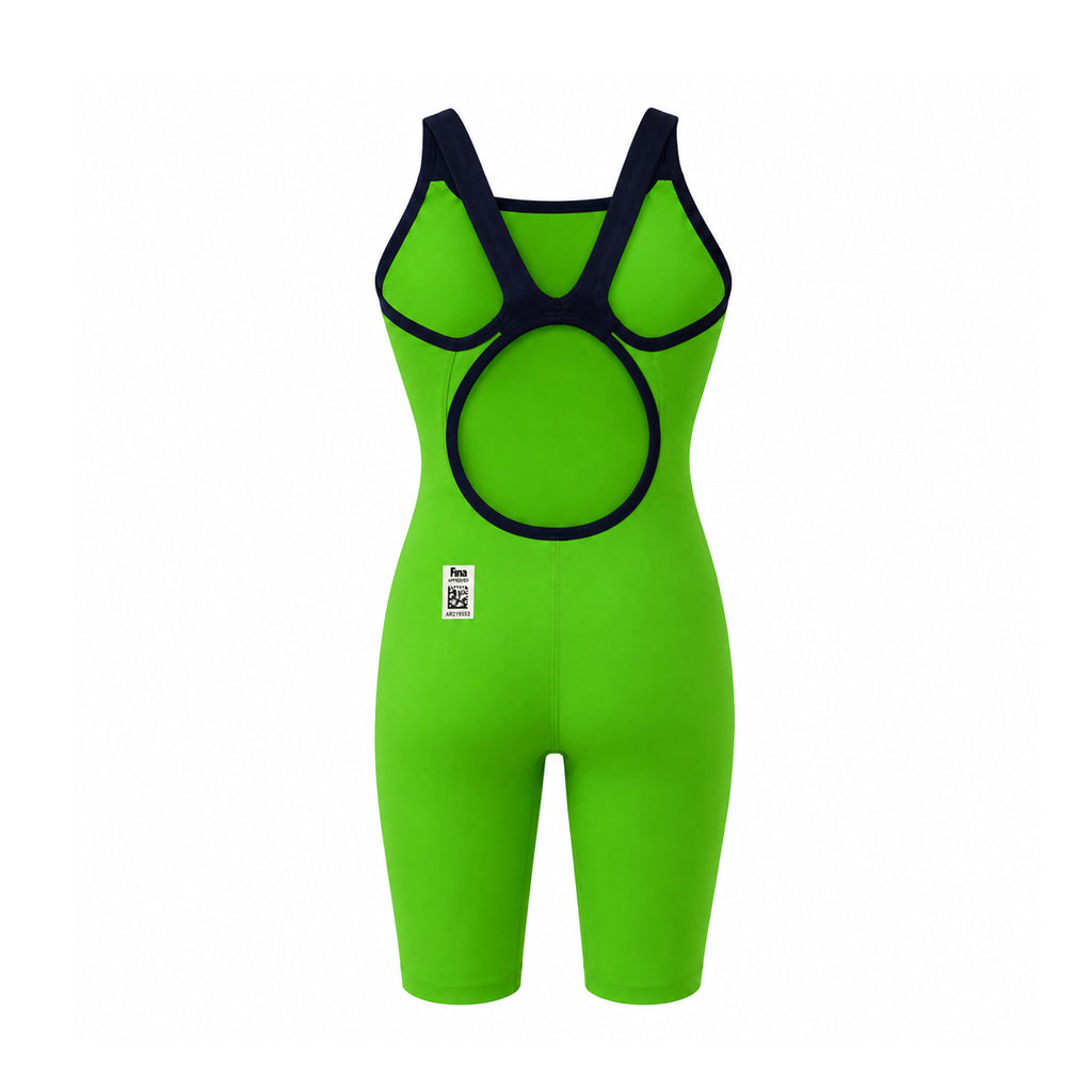 ENGINE_WOMEN_S_FINA-APPROVED_RACING_KNEESUIT_BACK_NEON_GREEN PUERTO RICO Y EL CARIBE