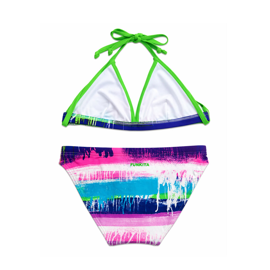 FUNKITA GIRLS TRIANGLE BIKINI SET PAINT SPLASH BACK ESTADOS UNIDOS PUERTO RICO Y EL CARIBE