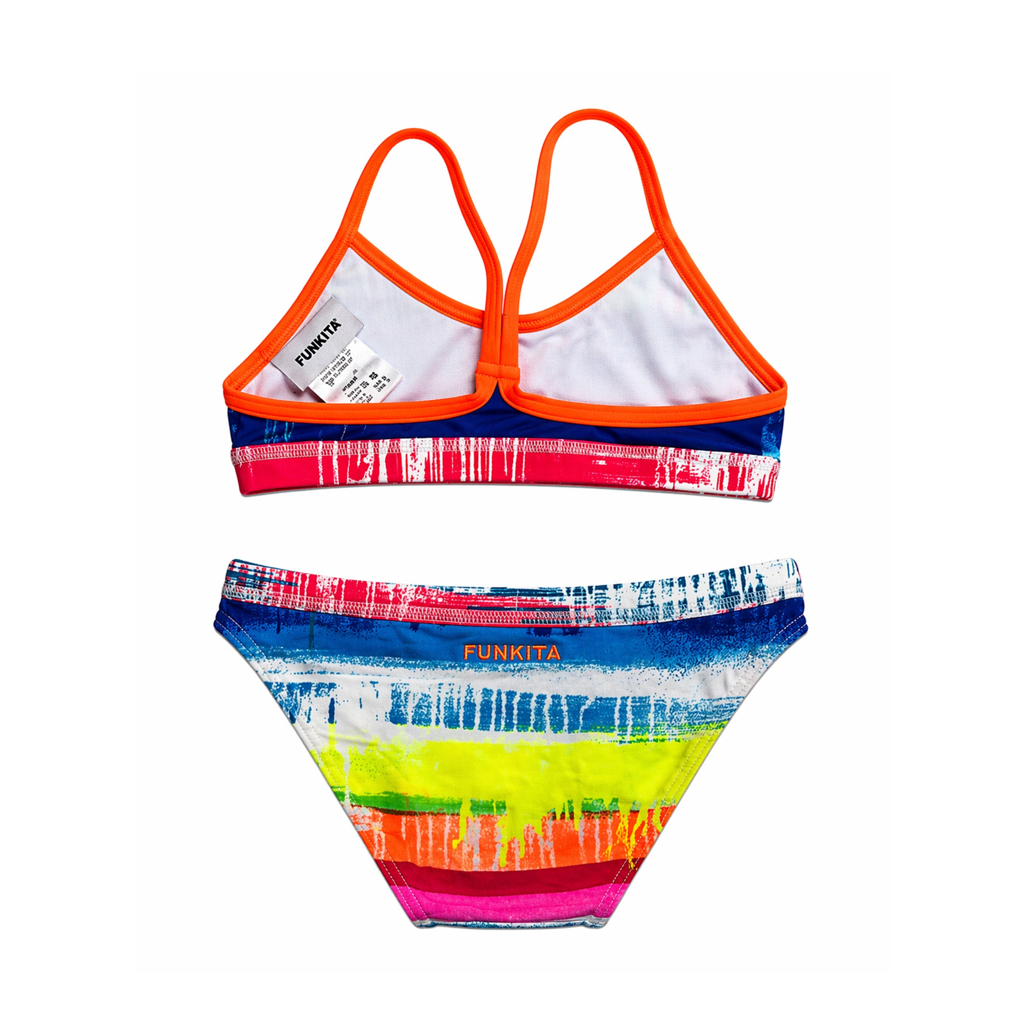 FUNKITA GIRLS TWO PIECE BIKINI SET SPLASH PAINT BACK ESTADOS UNIDOS PUERTO RICO Y EL CARIBE