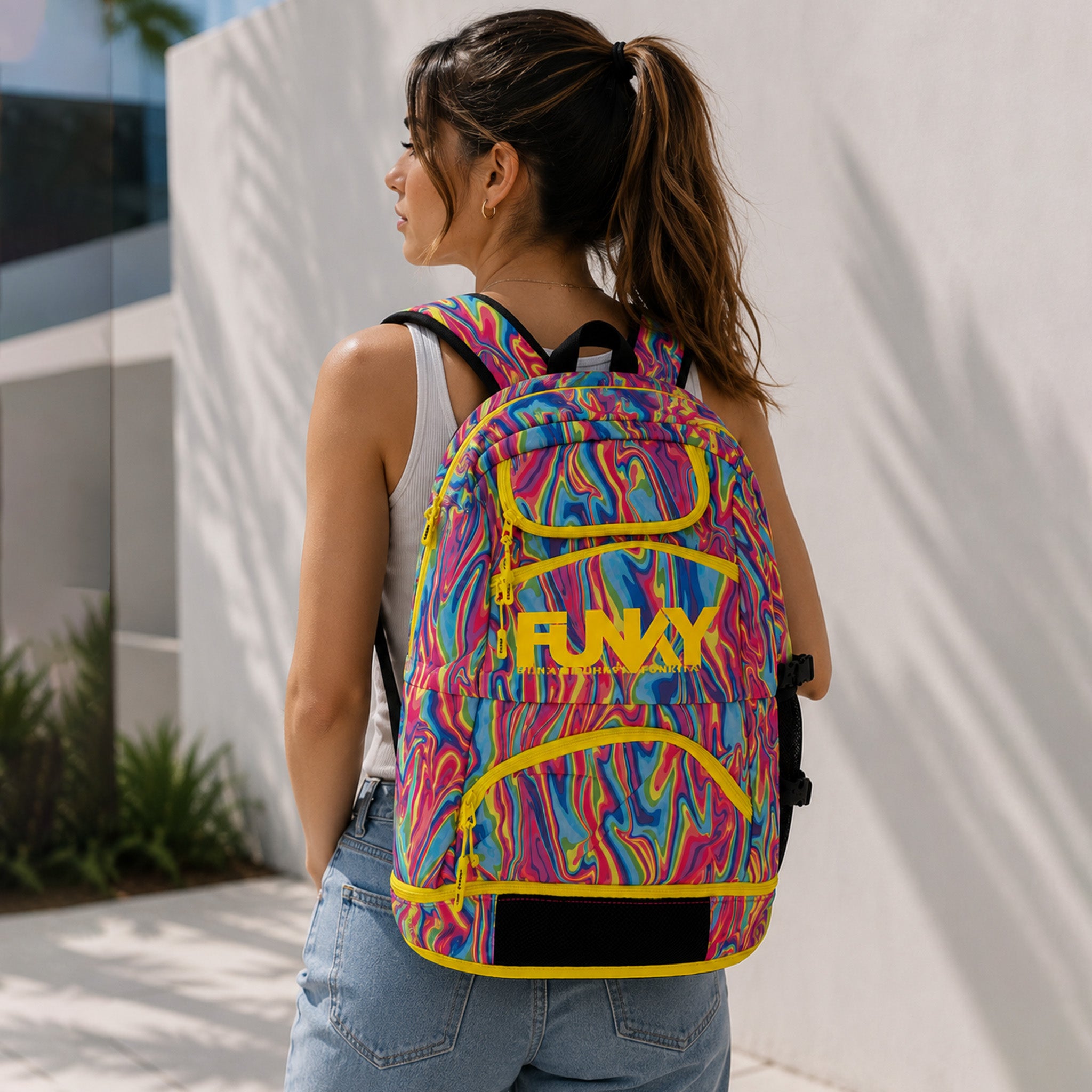 FUNKY SWIRL SWIM BACKPACK LIFESTYLE PUERTO RICO Y EL CARIBE