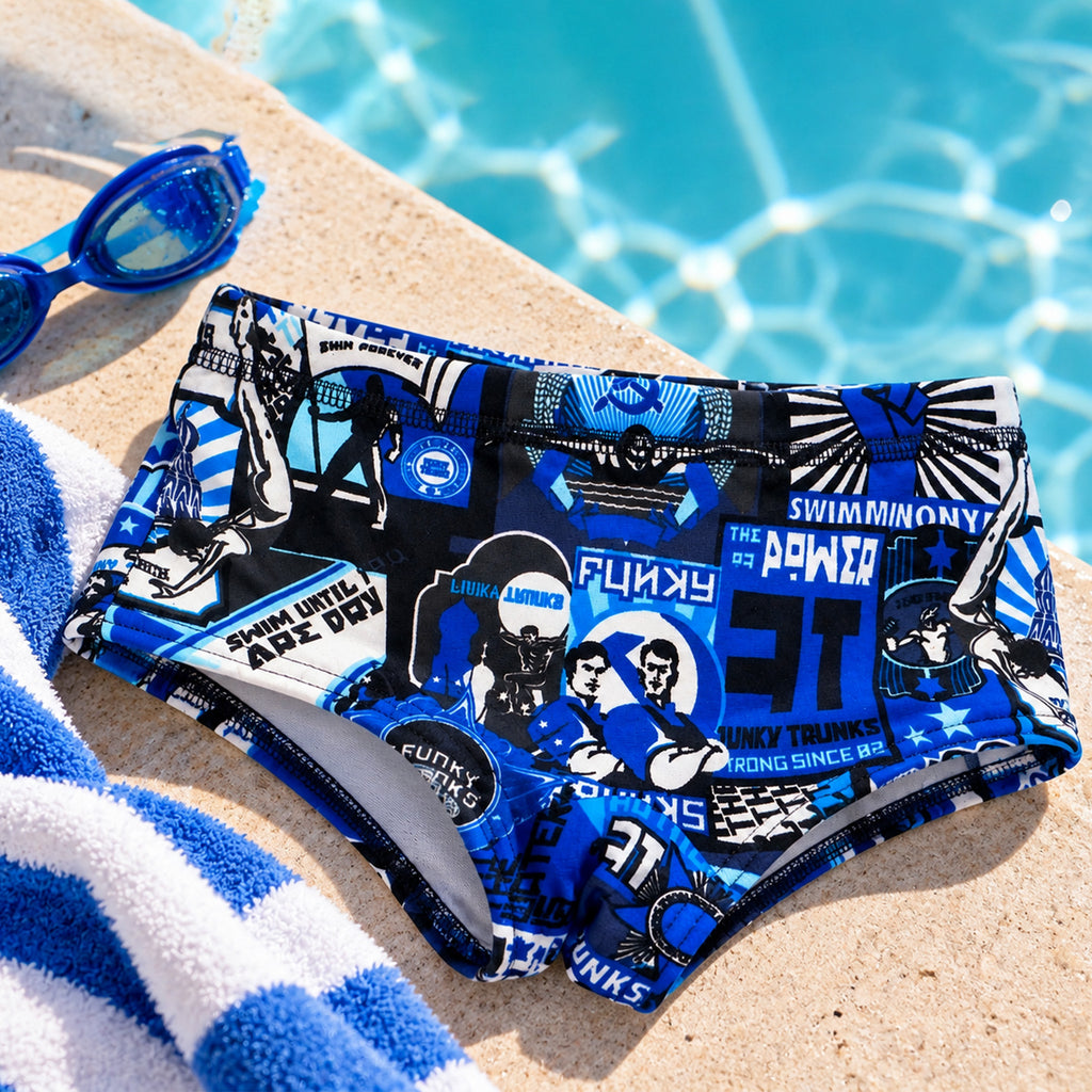 TODDLER FUNKY TRUNKS SWIM – BLUE POWER