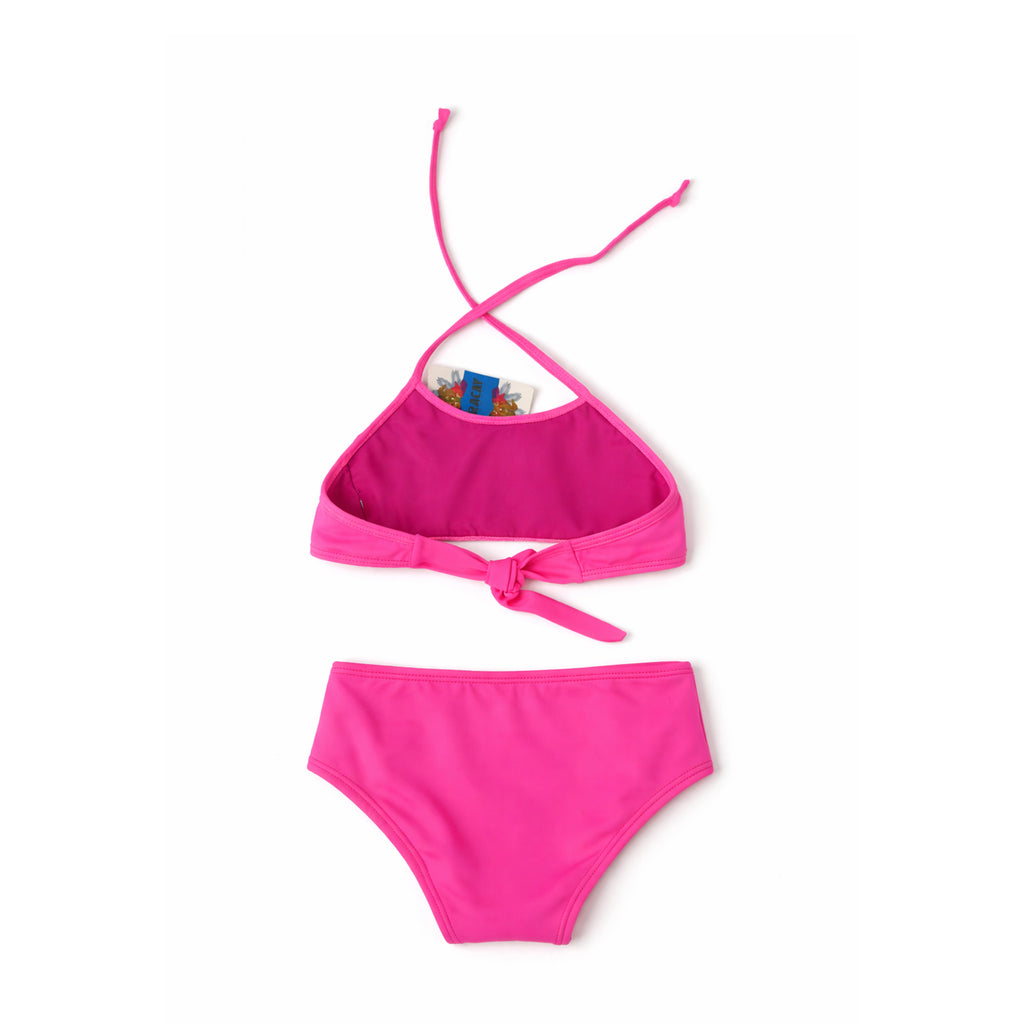 GIRLS RUFFLE BIKINI SET HOT PINK BACK ESTADOS UNIDOS, PUERTO RICO Y EL CARIBE