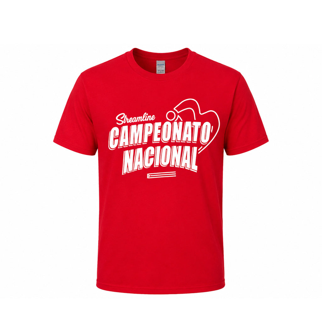 STREAMLINE NATIONAL CHAMPIONSHIP T-SHIRT RED PUERTO RICO Y EL CARIBE