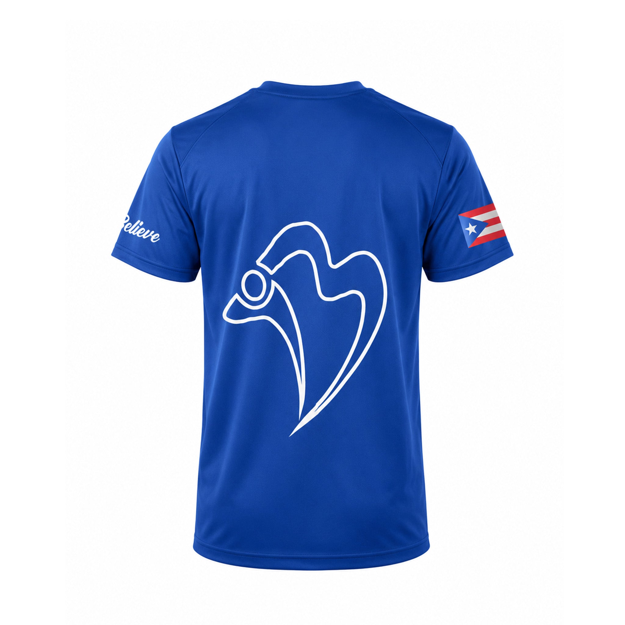 STREAMLINE SWIM ACADEMY PERFORMANCE T-SHIRT - ROYAL BLUE BACK PUERTO RICO Y EL CARIBE
