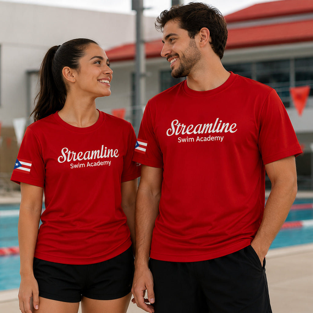 STREAMLINE SWIM ACADEMY PERFORMANCE TSHIRT LIFESTYLE PUERTO RICO Y EL CARIBE