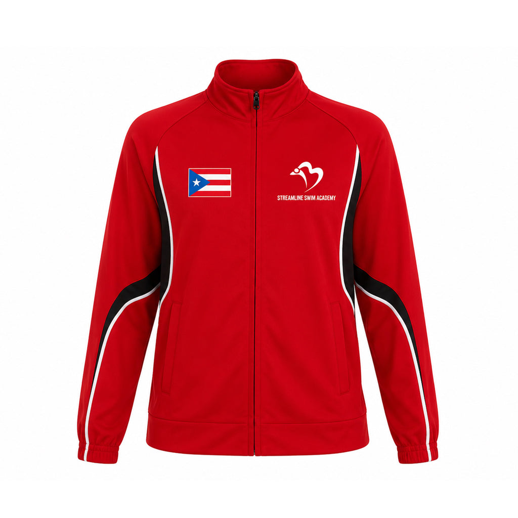 STREAMLINE SWIM ACADEMY TEAM JACKET - RED PUERTO RICO Y EL CARIBE
